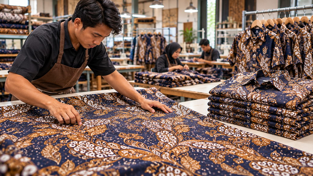 Proses Produksi Batik Custom Logo Perusahaan di Pabrik Batik Soehadi Solo